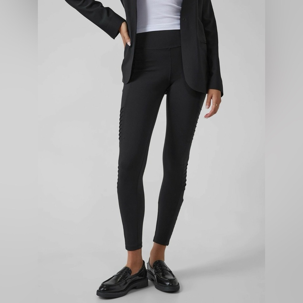 Athleta Delancey Moto Tight in Black - Medium - Picture 8 of 10